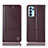 Funda de Cuero Cartera con Soporte Carcasa H07P para Oppo Reno6 Pro 5G India Marron