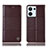 Funda de Cuero Cartera con Soporte Carcasa H07P para Oppo Reno8 5G Marron