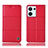 Funda de Cuero Cartera con Soporte Carcasa H07P para Oppo Reno8 5G Rojo