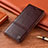 Funda de Cuero Cartera con Soporte Carcasa H07P para Samsung Galaxy S21 5G Marron