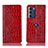 Funda de Cuero Cartera con Soporte Carcasa H08P para Motorola Moto Edge S30 5G Rojo