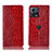 Funda de Cuero Cartera con Soporte Carcasa H08P para Motorola Moto Edge S30 Pro 5G Rojo