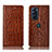 Funda de Cuero Cartera con Soporte Carcasa H08P para Motorola Moto Edge X30 5G Marron Claro