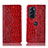 Funda de Cuero Cartera con Soporte Carcasa H08P para Motorola Moto Edge X30 5G Rojo