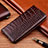 Funda de Cuero Cartera con Soporte Carcasa H08P para Samsung Galaxy S20 5G Marron