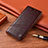 Funda de Cuero Cartera con Soporte Carcasa H09P para Apple iPhone 12 Pro Max Marron