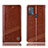 Funda de Cuero Cartera con Soporte Carcasa H09P para Motorola Moto G50 Marron Claro