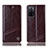 Funda de Cuero Cartera con Soporte Carcasa H09P para Oppo A55S 5G Marron