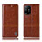 Funda de Cuero Cartera con Soporte Carcasa H09P para Oppo F19 Pro+ Plus 5G Marron Claro