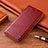 Funda de Cuero Cartera con Soporte Carcasa H09P para Xiaomi Poco X3 NFC Rojo