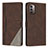 Funda de Cuero Cartera con Soporte Carcasa H09X para Nokia G21 Marron
