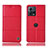 Funda de Cuero Cartera con Soporte Carcasa H10P para Motorola Moto Edge 30 Fusion 5G Rojo