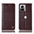 Funda de Cuero Cartera con Soporte Carcasa H10P para Motorola Moto Edge X30 Pro 5G Marron