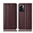 Funda de Cuero Cartera con Soporte Carcasa H10P para OnePlus Nord N300 5G Marron