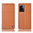 Funda de Cuero Cartera con Soporte Carcasa H10P para OnePlus Nord N300 5G Naranja