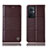 Funda de Cuero Cartera con Soporte Carcasa H10P para Oppo F21s Pro 5G Marron