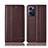 Funda de Cuero Cartera con Soporte Carcasa H10P para Oppo Find X5 Lite 5G Marron