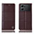 Funda de Cuero Cartera con Soporte Carcasa H10P para Oppo K10 5G Marron