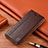 Funda de Cuero Cartera con Soporte Carcasa H10P para Xiaomi Mi 10i 5G Marron