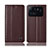 Funda de Cuero Cartera con Soporte Carcasa H10P para Xiaomi Mi 11 Ultra 5G Marron