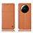 Funda de Cuero Cartera con Soporte Carcasa H10P para Xiaomi Mi 12 Ultra 5G Naranja
