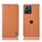 Funda de Cuero Cartera con Soporte Carcasa H11P para Motorola Moto Edge 30 Fusion 5G Naranja