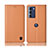 Funda de Cuero Cartera con Soporte Carcasa H11P para Motorola Moto Edge S30 5G Naranja