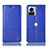 Funda de Cuero Cartera con Soporte Carcasa H11P para Motorola Moto Edge X30 Pro 5G Azul