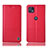 Funda de Cuero Cartera con Soporte Carcasa H11P para Motorola Moto G50 5G Rojo