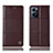 Funda de Cuero Cartera con Soporte Carcasa H11P para Oppo Find X5 Lite 5G Marron