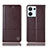 Funda de Cuero Cartera con Soporte Carcasa H11P para Oppo Reno8 5G Marron