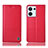 Funda de Cuero Cartera con Soporte Carcasa H11P para Oppo Reno8 5G Rojo