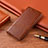 Funda de Cuero Cartera con Soporte Carcasa H12 para Apple iPhone 13 Mini Marron Claro