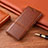 Funda de Cuero Cartera con Soporte Carcasa H14 para Apple iPhone 13 Mini Marron Claro