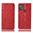 Funda de Cuero Cartera con Soporte Carcasa H15P para Motorola Moto G50 Rojo