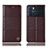 Funda de Cuero Cartera con Soporte Carcasa H15P para Oppo K9 Pro 5G Marron