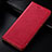 Funda de Cuero Cartera con Soporte Carcasa H15P para Samsung Galaxy A41 Rojo