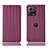 Funda de Cuero Cartera con Soporte Carcasa H16P para Motorola Moto Edge S30 Pro 5G Morado