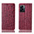 Funda de Cuero Cartera con Soporte Carcasa H16P para OnePlus Nord N300 5G Rojo