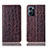 Funda de Cuero Cartera con Soporte Carcasa H16P para Oppo Find X5 Lite 5G Marron