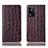 Funda de Cuero Cartera con Soporte Carcasa H16P para Oppo K9X 5G Marron