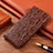 Funda de Cuero Cartera con Soporte Carcasa H17P para Apple iPhone 12 Marron