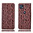 Funda de Cuero Cartera con Soporte Carcasa H17P para Motorola Moto G50 5G Marron