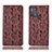 Funda de Cuero Cartera con Soporte Carcasa H17P para Motorola Moto G50 Marron