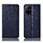 Funda de Cuero Cartera con Soporte Carcasa H18P para Oppo F19 Pro+ Plus 5G Azul