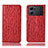 Funda de Cuero Cartera con Soporte Carcasa H18P para Oppo K10 5G Rojo