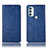 Funda de Cuero Cartera con Soporte Carcasa H19P para Motorola Moto G71 5G Azul