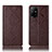 Funda de Cuero Cartera con Soporte Carcasa H19P para Oppo F19 Pro+ Plus 5G Marron