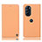 Funda de Cuero Cartera con Soporte Carcasa H21P para Motorola Moto Edge Plus (2022) 5G Naranja