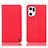 Funda de Cuero Cartera con Soporte Carcasa H21P para Oppo Find X5 Pro 5G Rojo